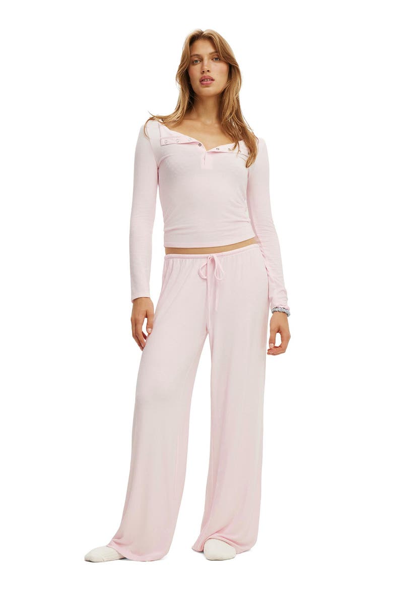 Women's Super Soft Low Rise Wide Leg Pant, Alternate, color, Pink Kiss