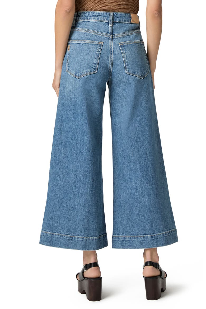 Lola Seamed Patch Pocket Crop Wide Leg Jeans, Alternate, color, SOLITUDE
