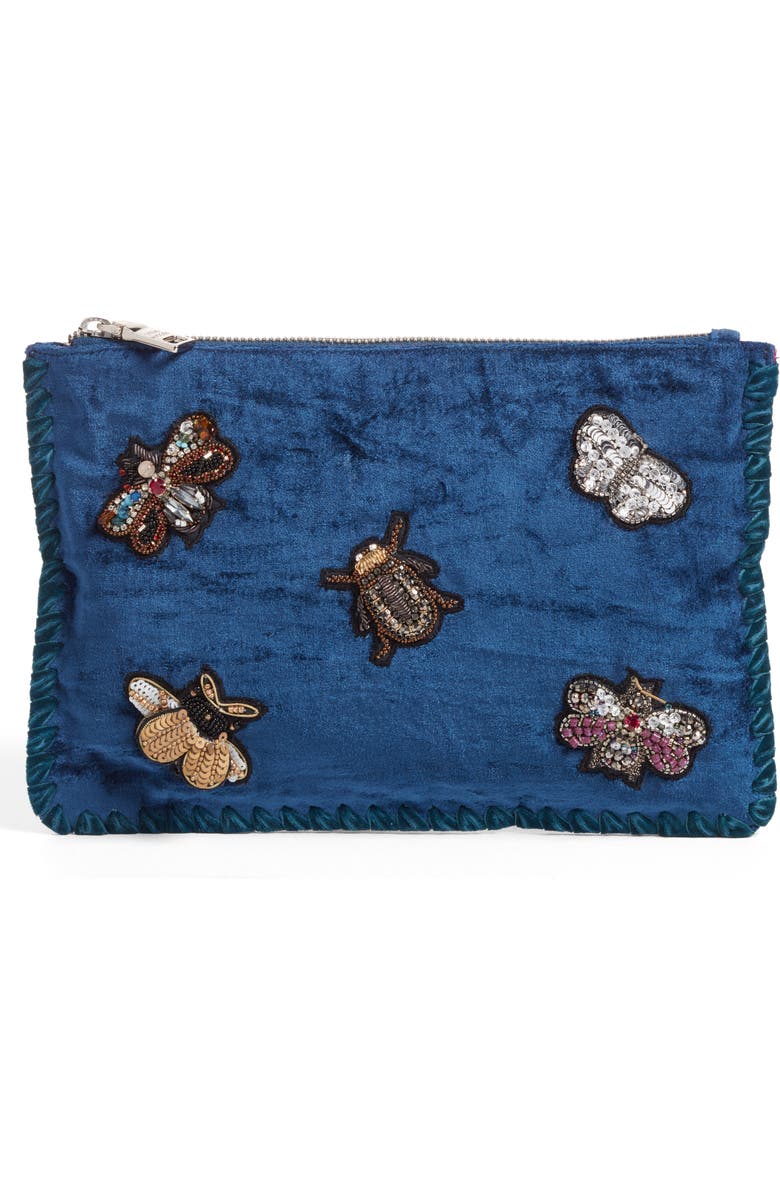 Steve Madden Embellished Clutch, Main, color,