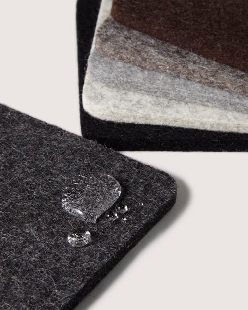 Graf & Lantz Graf Lantz Bierfilzl Merino Wool Square Coaster Multi 6 Pack In Earth