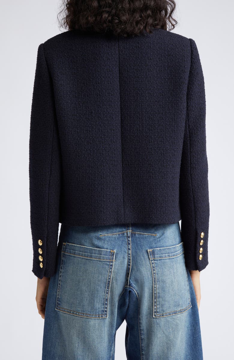 Nili Lotan Iman Crop Tweed Jacket, Alternate, color, 