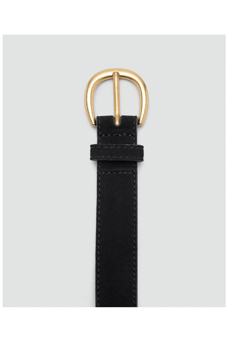 Suede Leather Belt, Alternate, color, BLACK