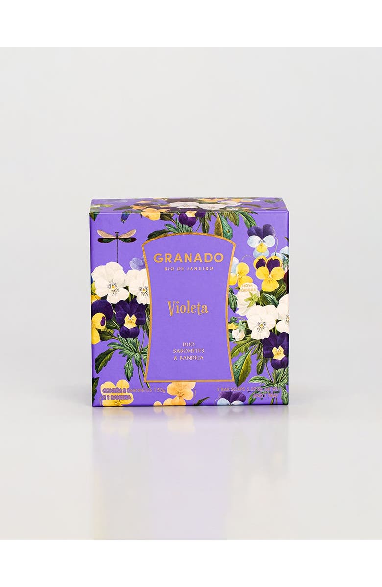GRANADO Violeta Bar Soap Duo & Glass Tray Kit, Alternate, color, NO COLOR