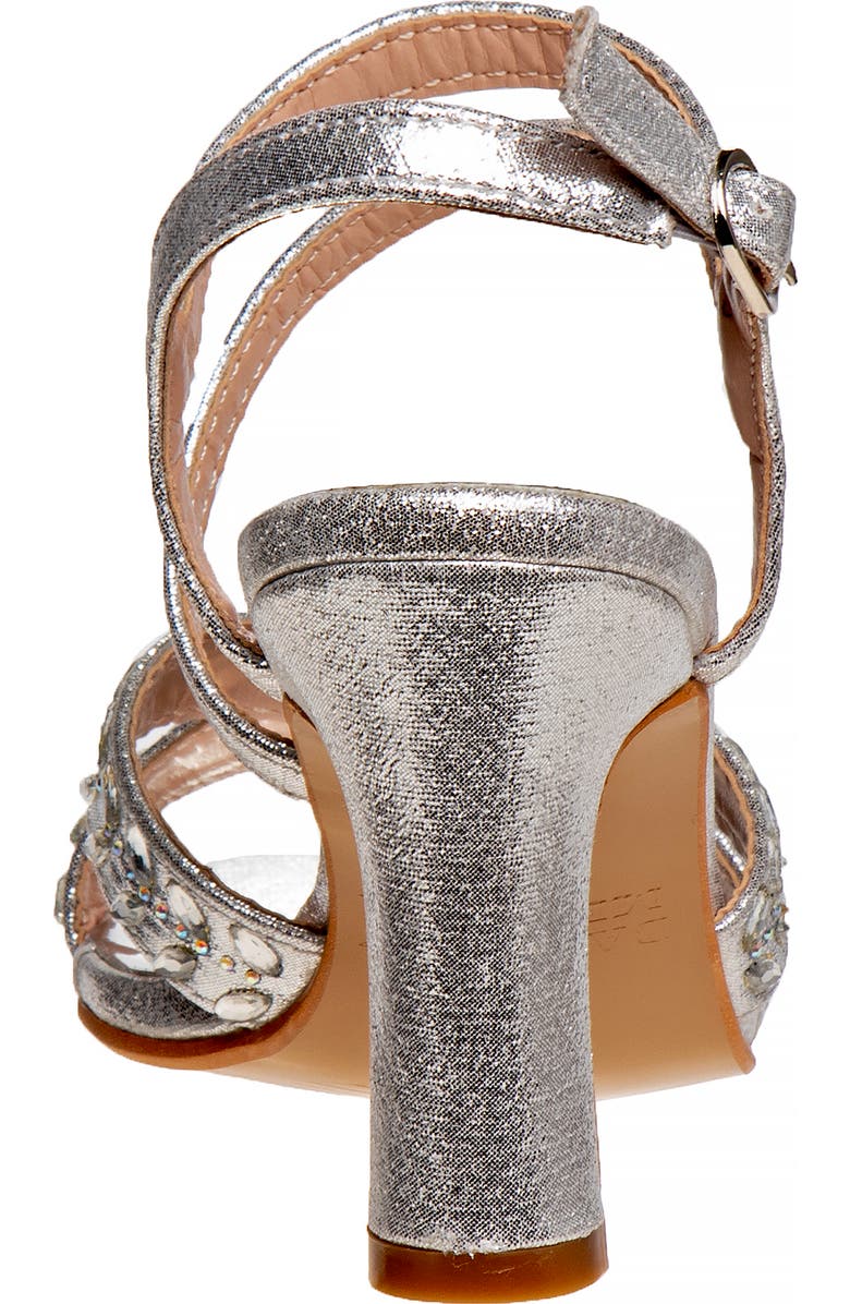 BADGLEY MISCHKA Big Girls Dress Heel Sandals, Alternate, color, Silver