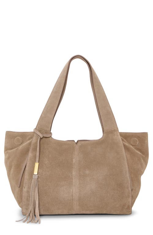 Vince Camuto Aleah Suede Tote In Brown