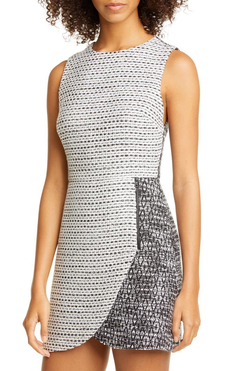 Alice + Olivia Sally Zip Detail Minidress, Alternate, color, 