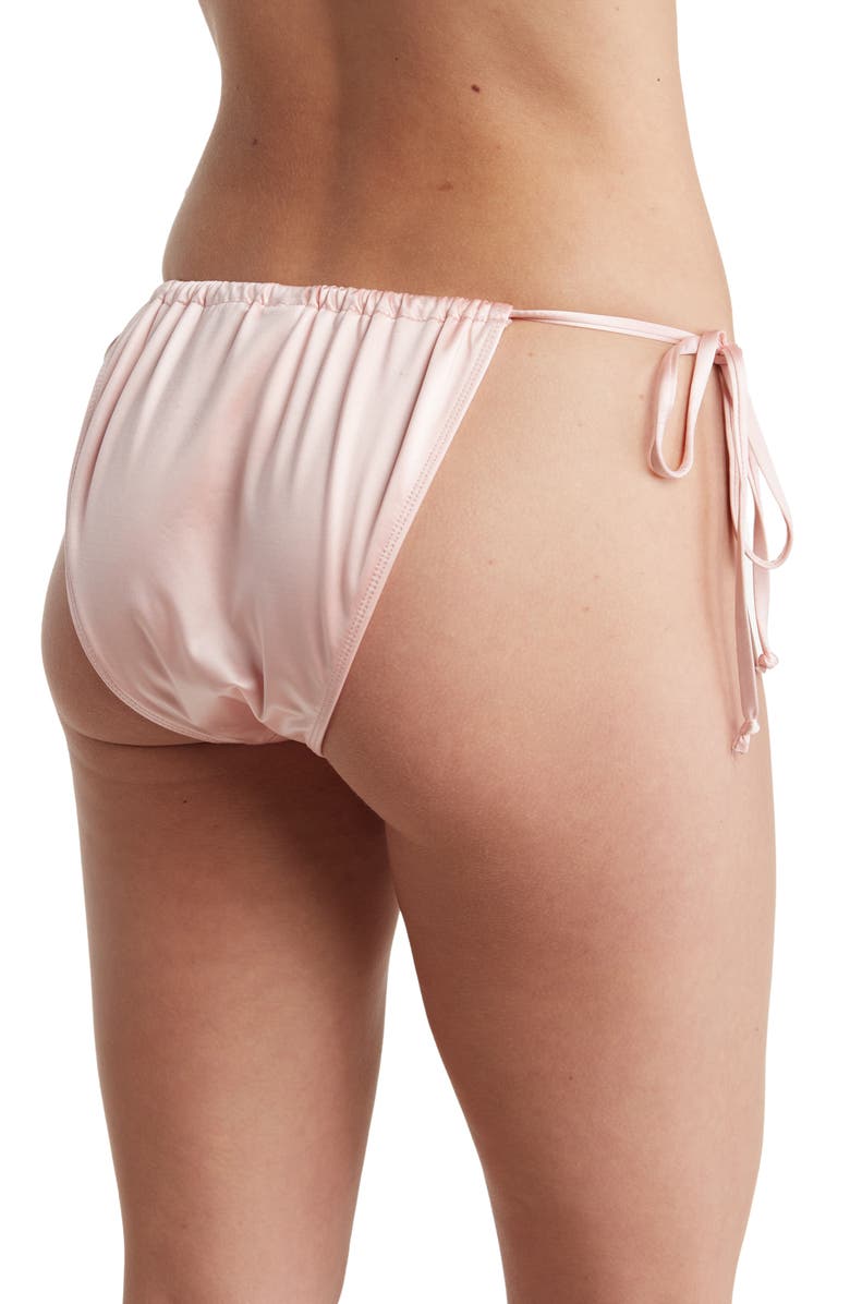 Good American Tiny Ties Bikini Bottoms, Alternate, color, Bubble Pink003