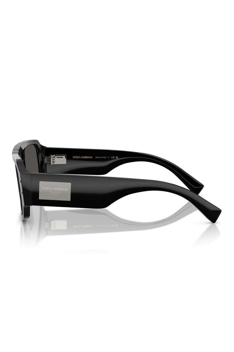 57mm Pilot Sunglasses, Alternate, color, BLACK