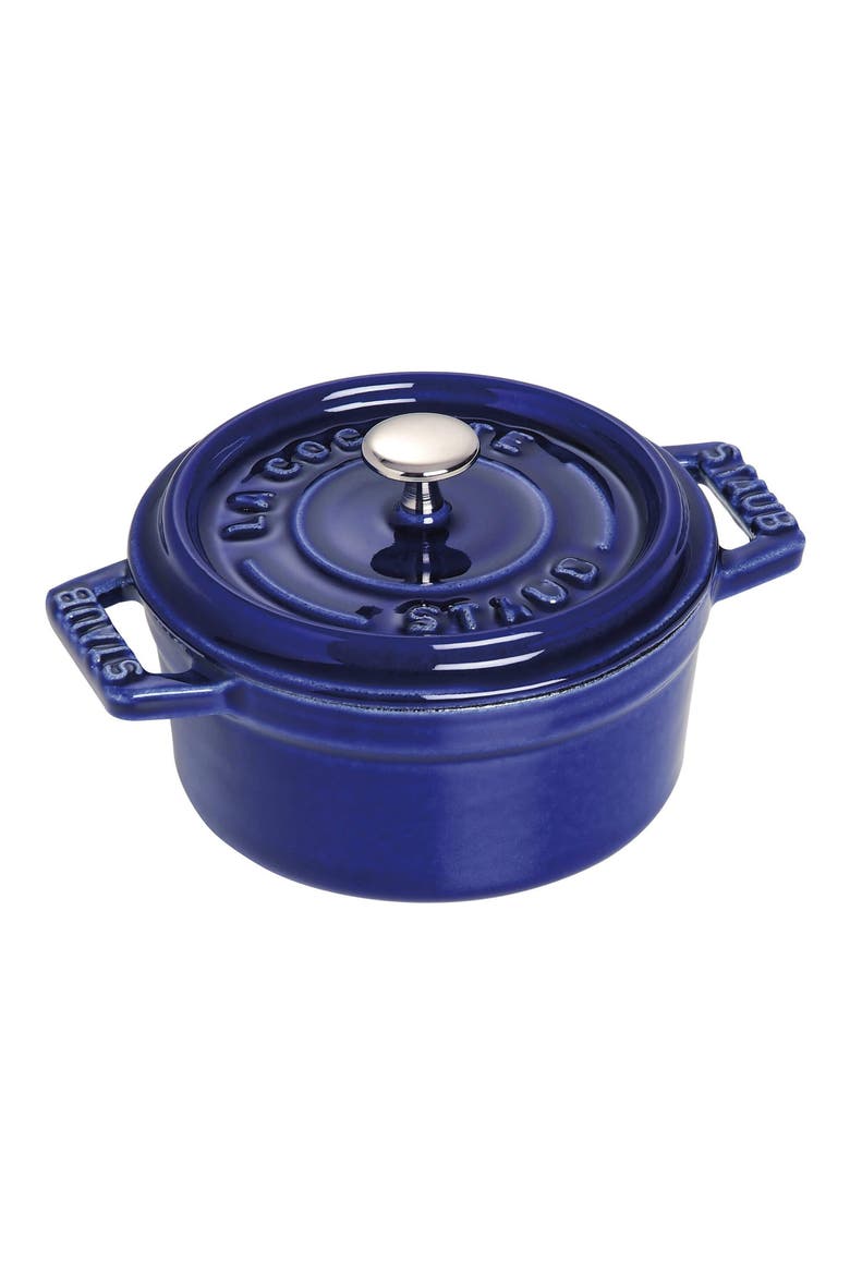 Enameled Cast Iron 0.25-Quart Mini Cocotte, Main, color, DARK BLUE
