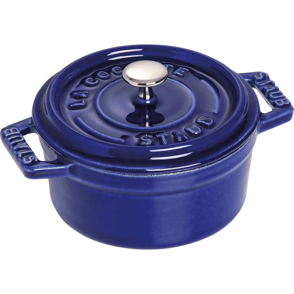Staub Enameled Cast Iron 0.25-quart Mini Cocotte In Blue