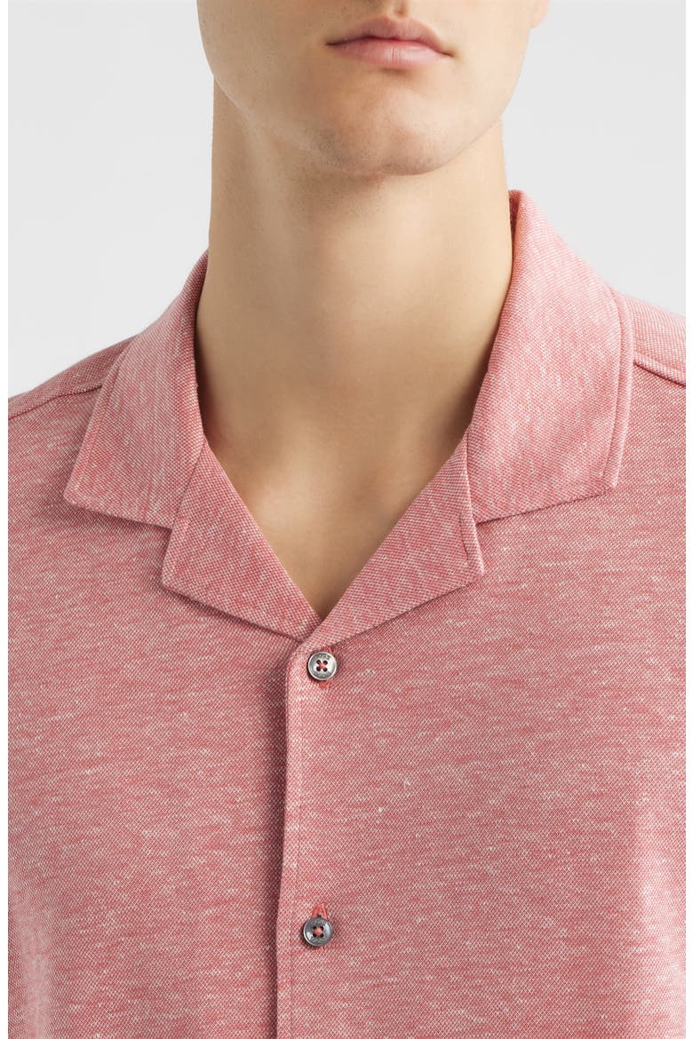 Powell Button Front Shirt, Alternate, color, MEDIUM RED