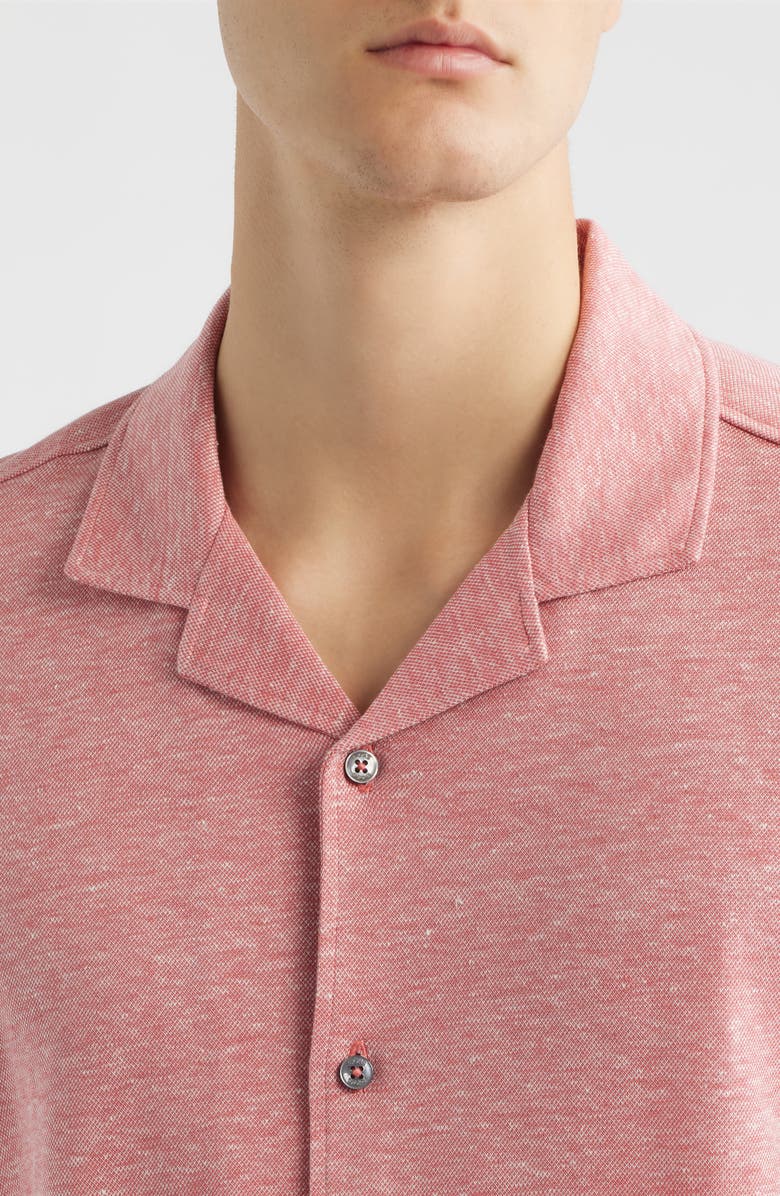 BOSS Powell Button Front Shirt, Alternate, color, Medium Red