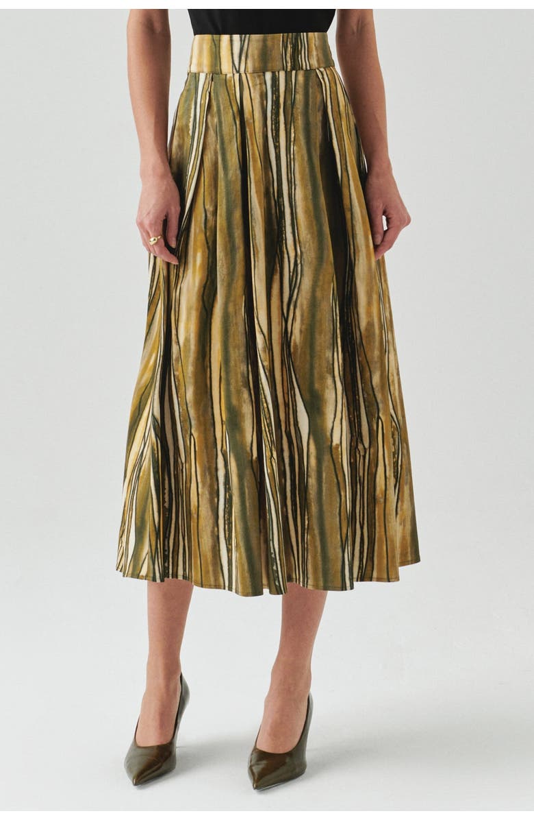 Exquise Sloan Striped Skirt, Alternate, color, Yellow
