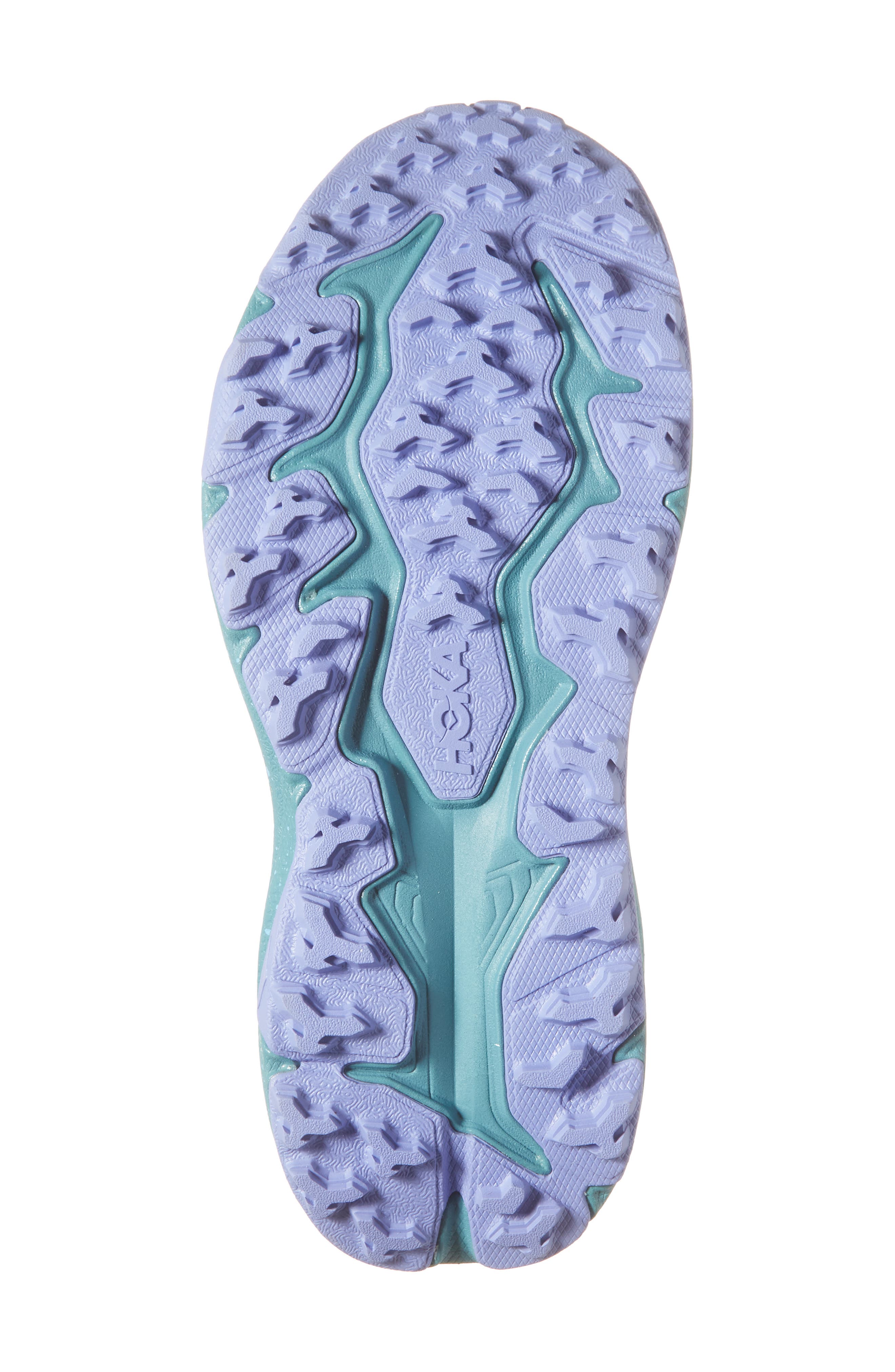 HOKA Kids' Speedgoat 6 Studio Proba Trail Running Shoe, Alternate, color, Rouge / Aegean Blue