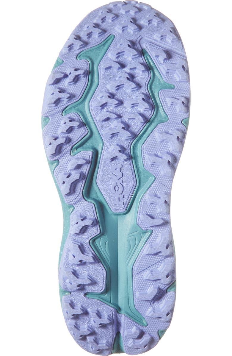 HOKA Kids' Speedgoat 6 Studio Proba Trail Running Shoe, Alternate, color, Rouge / Aegean Blue