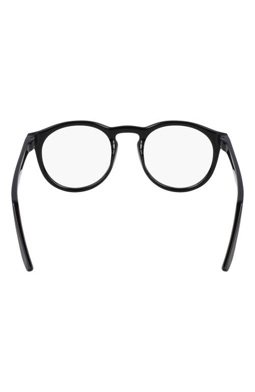Nike Swerve 51mm Round Blue Light Blocking Reading Glasses In Black