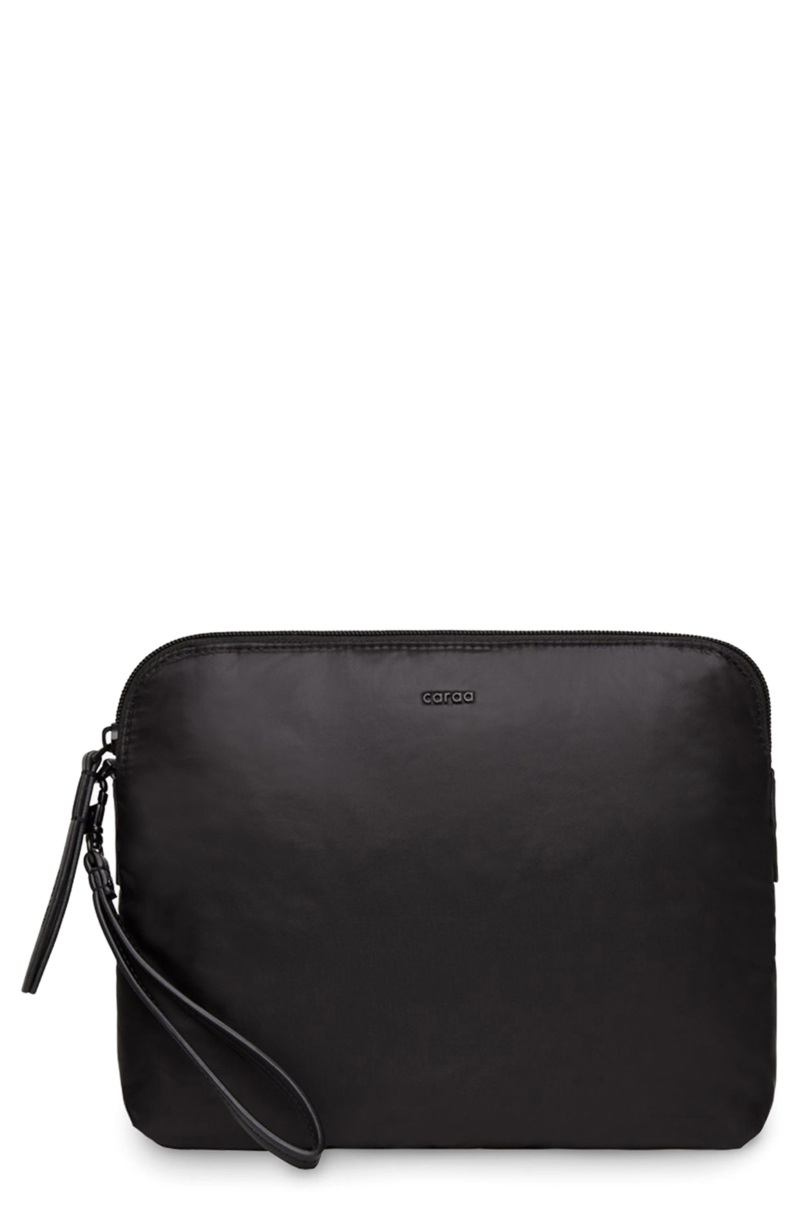 Caraa Water Repellent Pouch, Main, color, Black