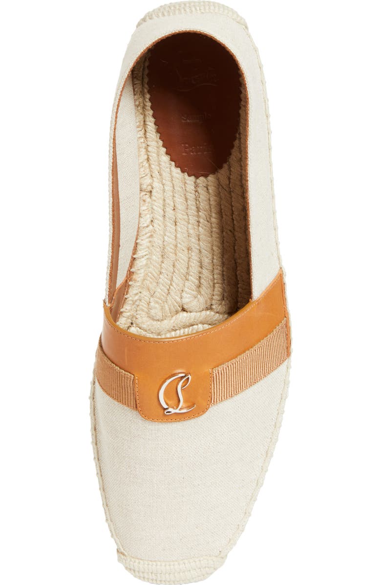 Christian Louboutin Alfarica Toile Linen Espadrille, Alternate, color, Version Natural