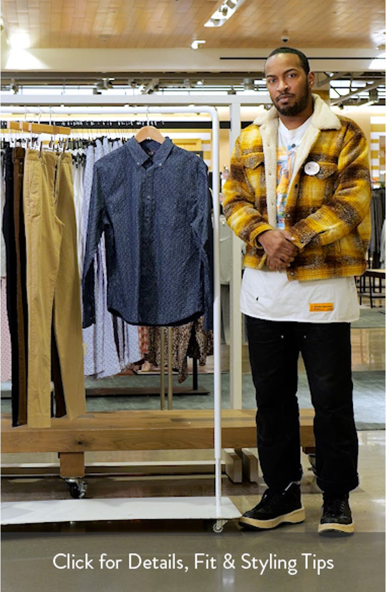 Cascadar Mixed Medallion Print Wrinkle Free Cotton Button-Down Shirt, sales video thumbnail