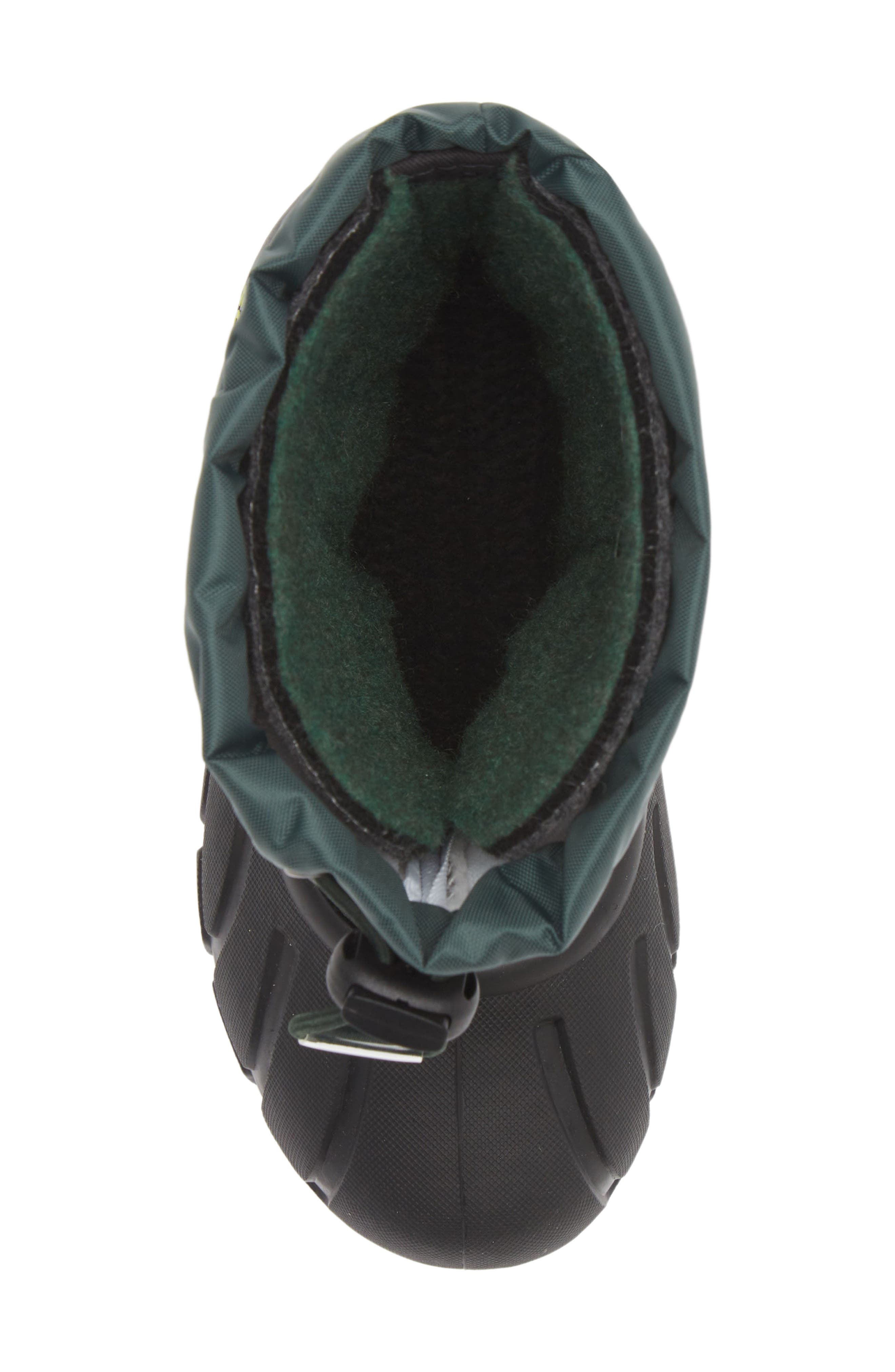 SOREL Kids' Flurry Weather Resistant Snow Boot, Alternate, color, Spruce/ Grill