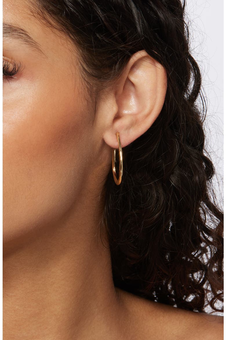 Teardrop Hoop Earrings, Alternate, color, GOLD