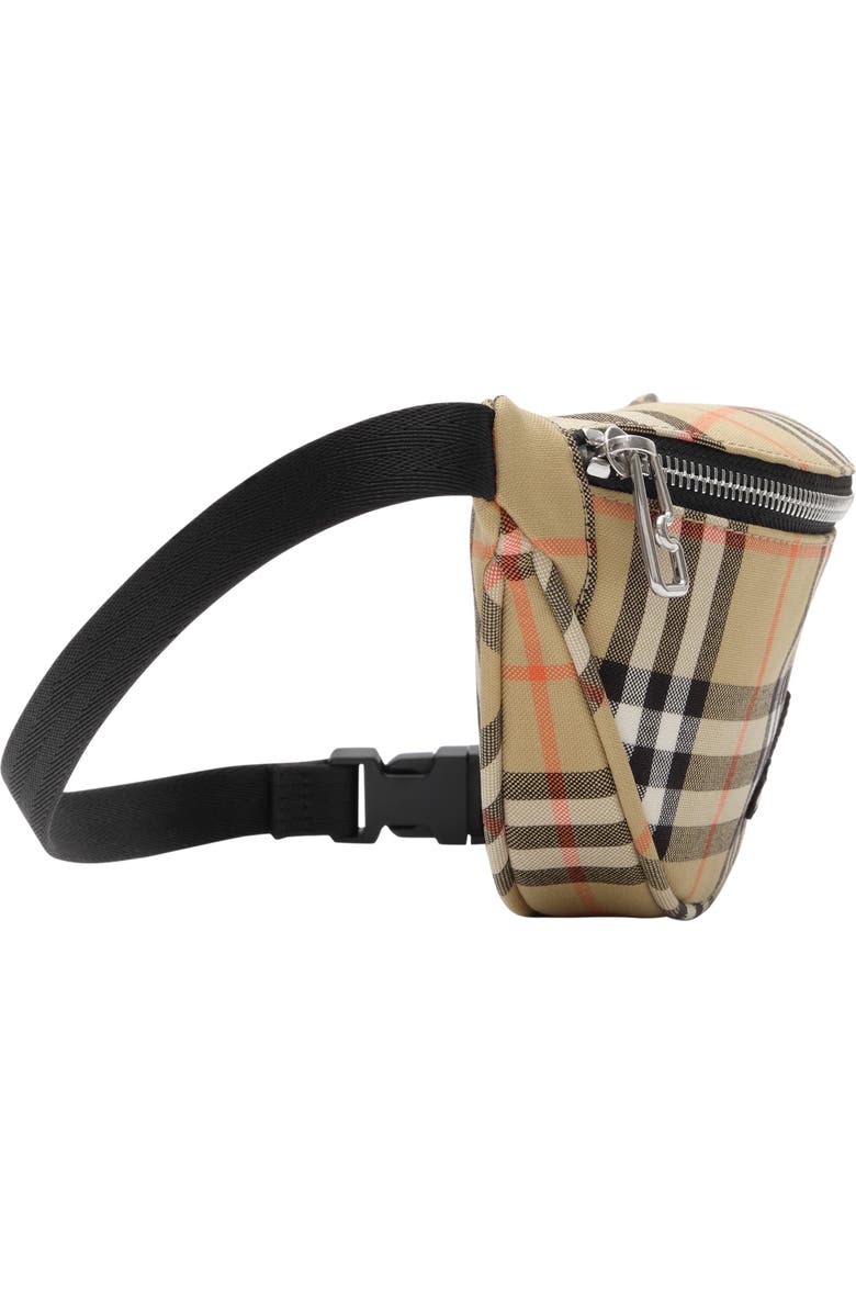 Burberry Check Belt Bag, Alternate, color, Sand Beige