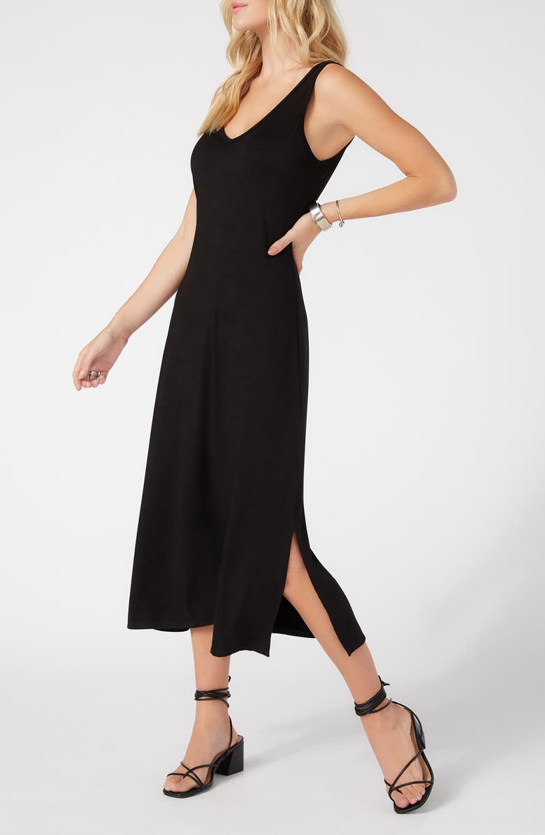 Karen Kane Brigitte Sleeveless Midi Dress, Alternate, color, Black