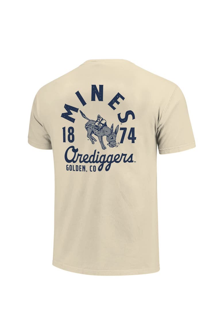 Men's Cream Colorado School of Mines Orediggers Comfort Colors Mascot Overlay T-Shirt, Alternate, color, Cream
