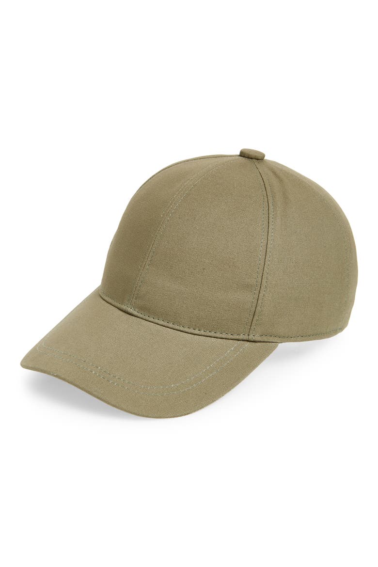 Canvas Adjustable Baseball Hat, Main, color, OLIVE