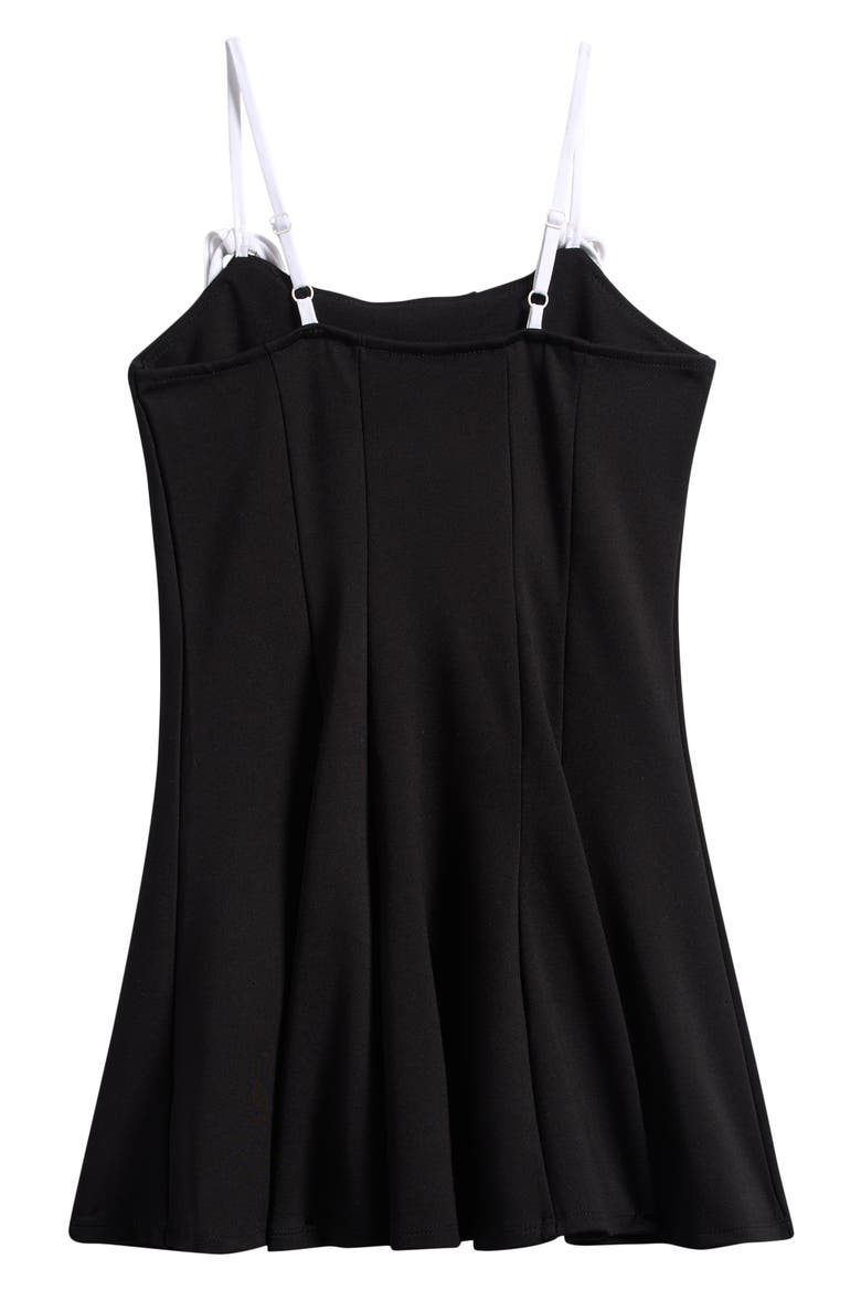 Kids' Bow Detail Skater Dress, Alternate, color, BLACK