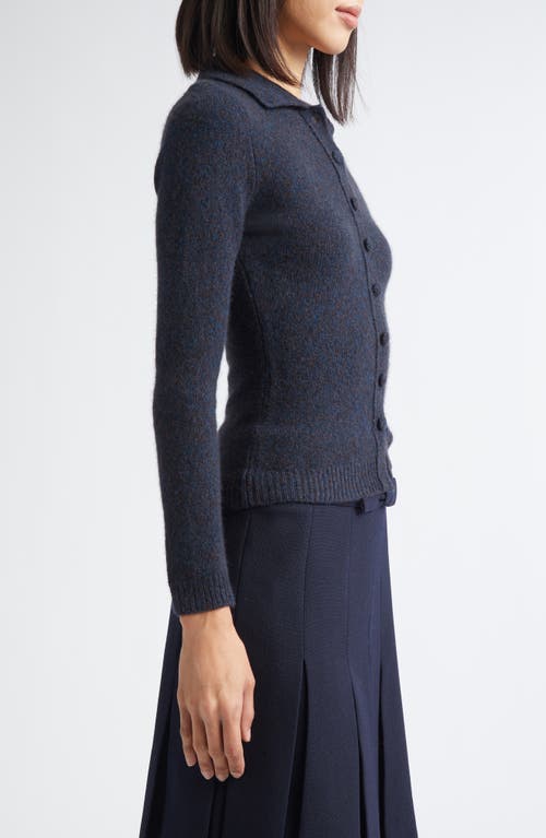 Shushu-tong Shushu/tong Logo Fitted Wool Blend Cardigan In Blue