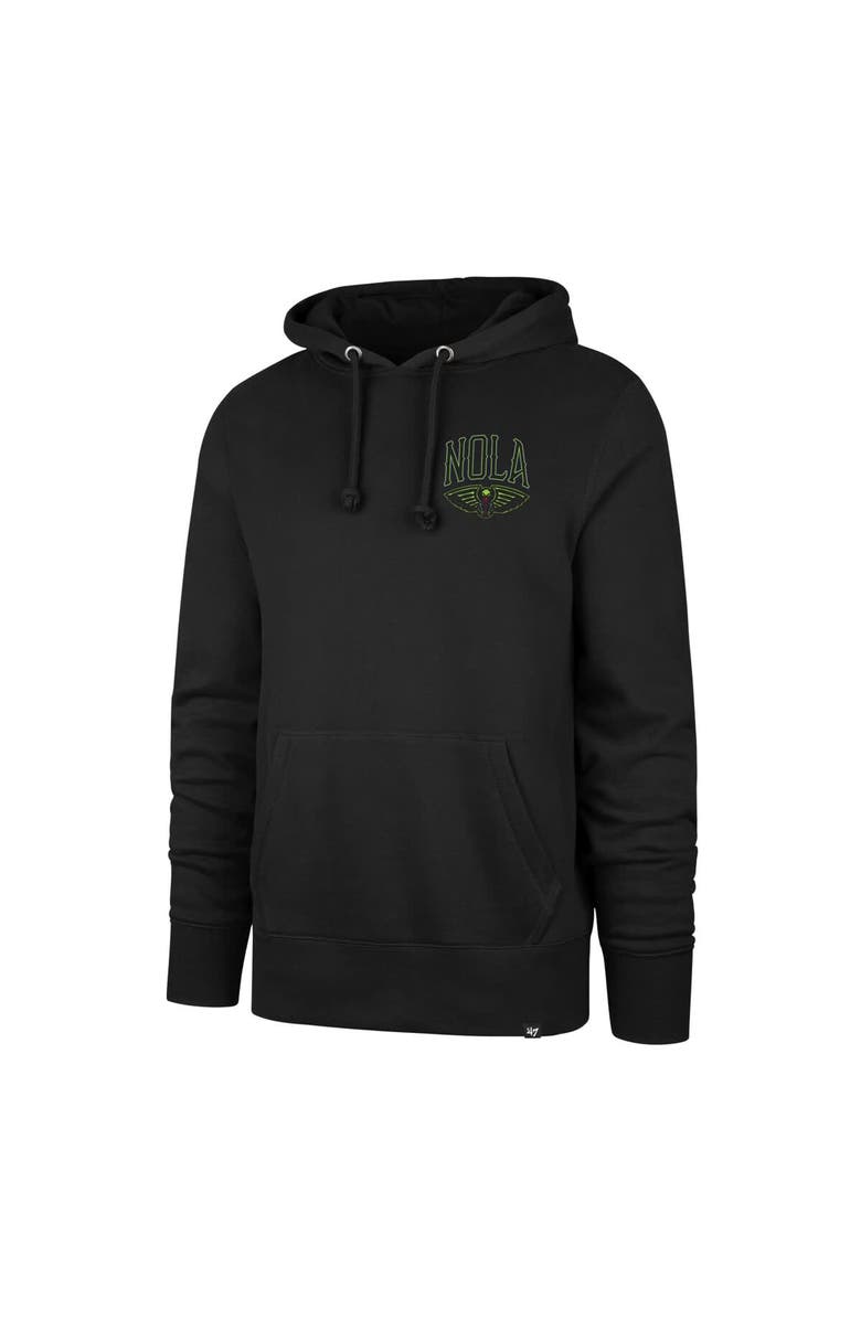'47 Men's '47 Black New Orleans Pelicans 2025/26 City Edition Jab Step Headline Hoodie, Alternate, color, Black