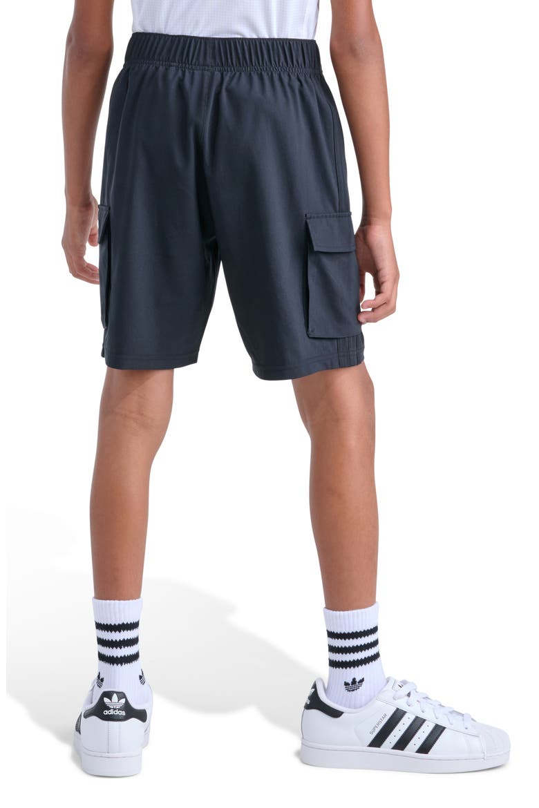 Kids' OG Recycled Polyester Twill Cargo Shorts, Alternate, color, BLACK