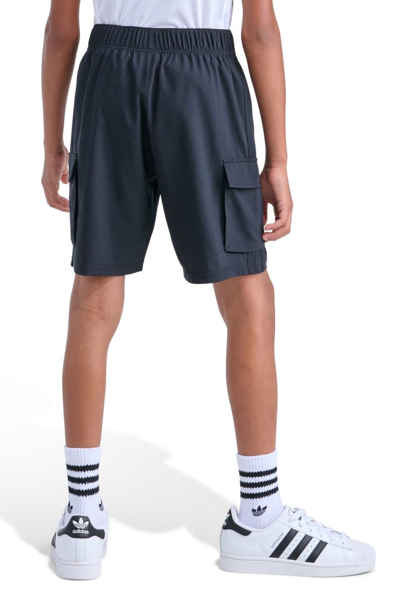 adidas Originals Kids' OG Recycled Polyester Twill Cargo Shorts, Alternate, color, Black