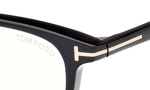 Tom Ford Nero Lucido Acetate Glasses In Black Eco/t Logo