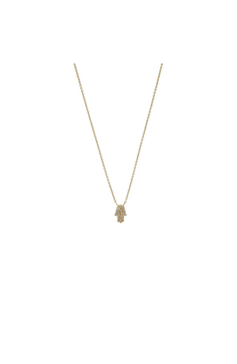 BY ADINA EDEN Diamond Pave Hamsa Pendant Necklace 14K, Main, color, 14K Gold