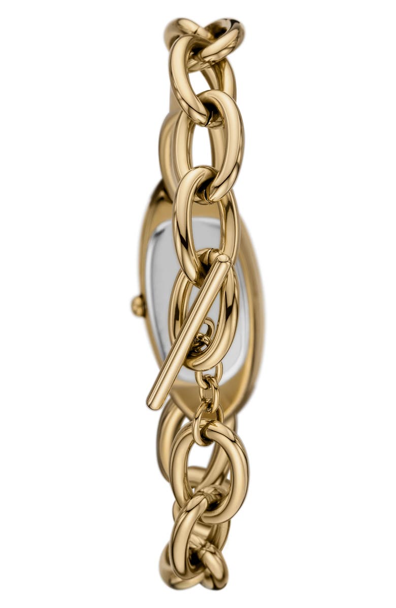 DIESEL<sup>®</sup> D-Era Oval Goldtone Bracelet Watch, 39mm x 19mm, Alternate, color, Gold