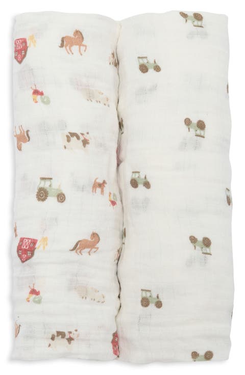 2-Pack Cotton Muslin Blankets