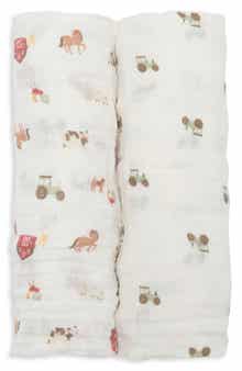 2-Pack Cotton Muslin Blankets