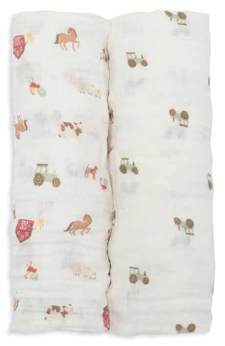 2-Pack Cotton Muslin Blankets