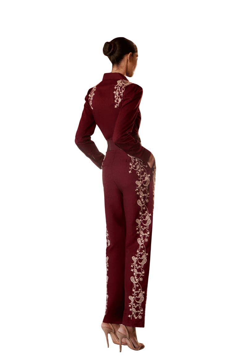 Bare Jumpsuit, Alternate, color, Burgundy