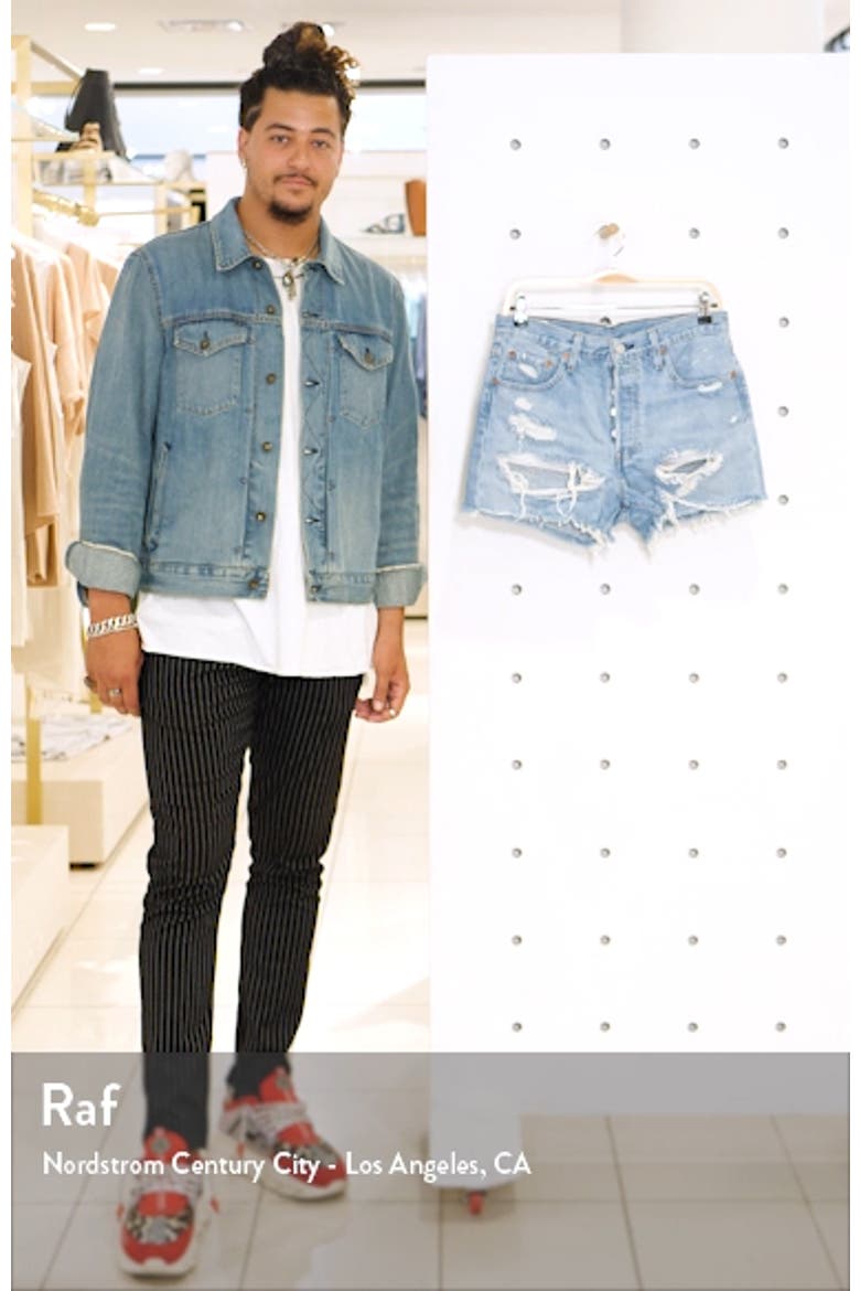 Levi's® 501® High Waist Ripped Cutoff Denim Shorts video