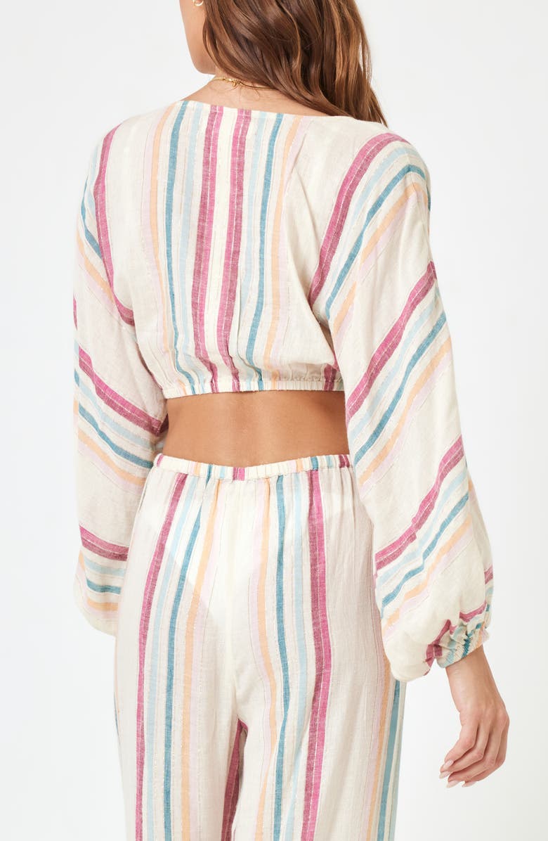 LSPACE Reese Tie Front Cover-Up Top, Alternate, color, It Comes In Waves