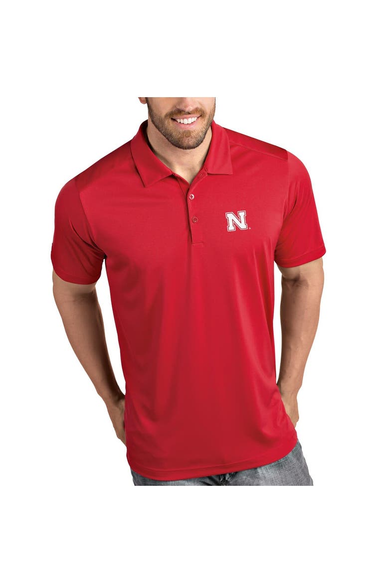 Nebraska Huskers Antigua Tribute Polo - Scarlet, Main, color, Scarlet