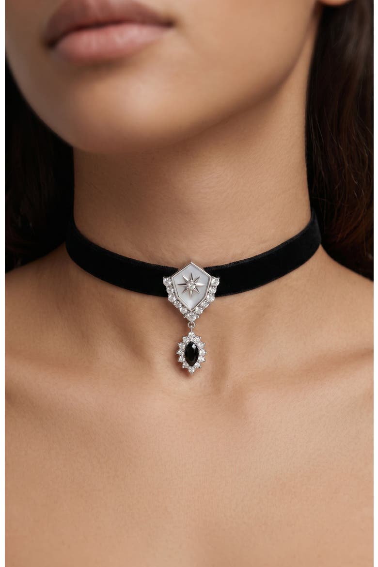 Guardian of the Galaxy Choker, Alternate, color, Black & Sliver&Crystal Clear