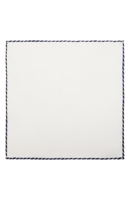 Mango Silk Pocket Square In White