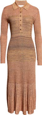 Zimmermann Mouliné Rib Polo Sweater Dress
