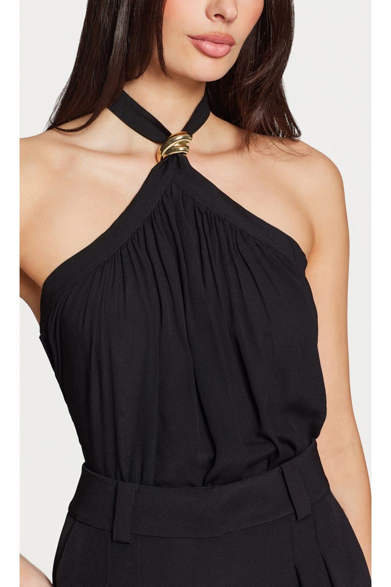 Chelsea Halter Blouse, Alternate, color, Black