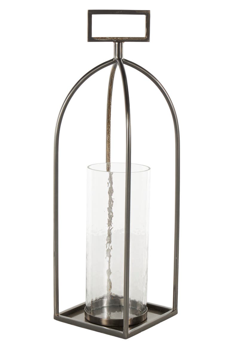 Metal Candle Lantern, Alternate, color, SILVER