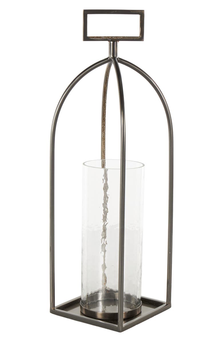 VIVIAN LUNE HOME Metal Candle Lantern, Alternate, color, Silver